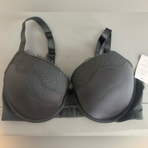 Auden Charcoal Lace Accent Bra
